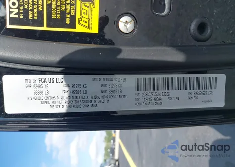 2020 Dodge Challenger R/T Scat Pack Widebody из США, поврежденный, VIN 2C3CDZFJ5LH103926